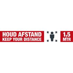 Vloersticker 'Houd afstand' (NL/EN)
